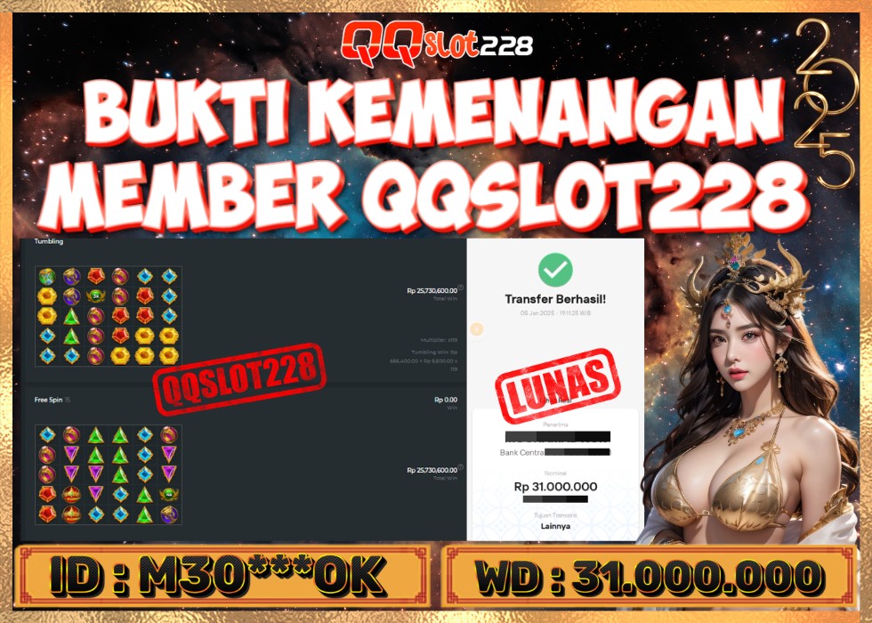 QQSLOT228 JACKPOT  Rp 31.000.000 - LUNAS!!!