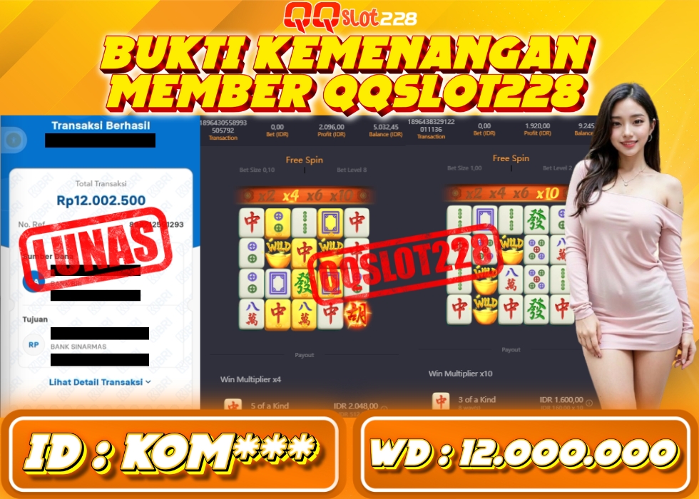 QQSLOT228 JACKPOT  Rp 12.000.000 - LUNAS!!!