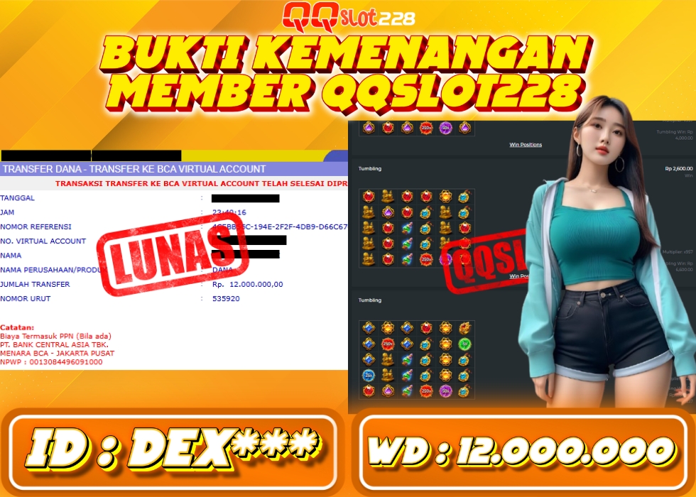 QQSLOT228 JACKPOT  Rp 12.000.000 - LUNAS!!!