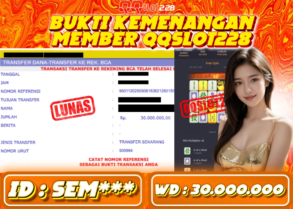 QQSLOT228 JACKPOT  Rp 30.000.000 - LUNAS!!!