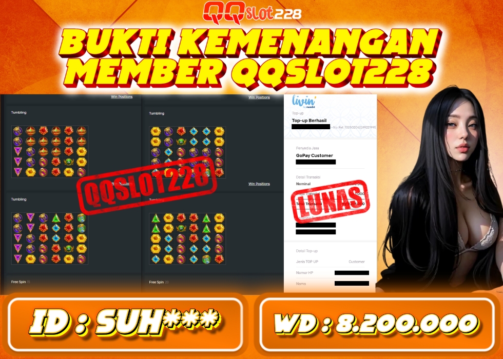 QQSLOT228 JACKPOT  Rp 8.200.000 - LUNAS!!!