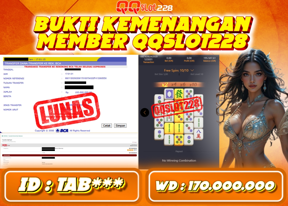 QQSLOT228 JACKPOT  Rp 170.000.000 - LUNAS!!!