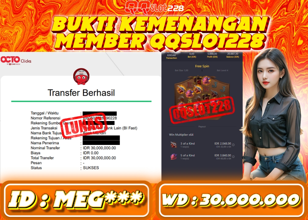 QQSLOT228 JACKPOT  Rp 30.000.000 - LUNAS!!!