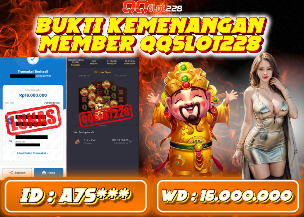 QQSLOT228 JACKPOT  Rp 16.000.000 - LUNAS!!!