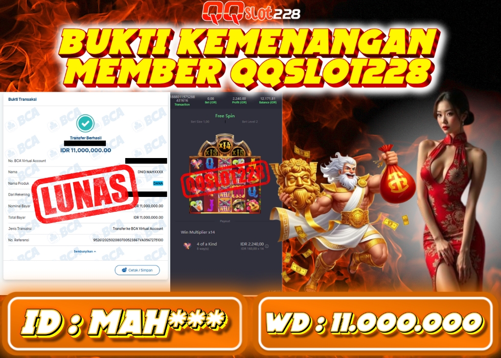 QQSLOT228 JACKPOT  Rp 11.000.000 - LUNAS!!!