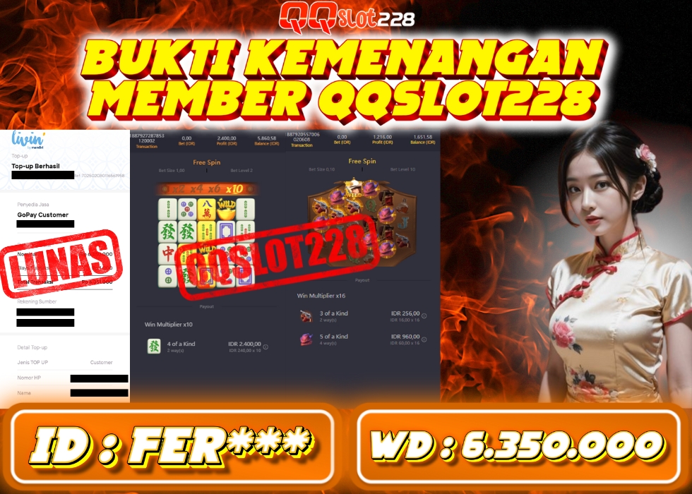 QQSLOT228 JACKPOT  Rp 6.350.000 - LUNAS!!!