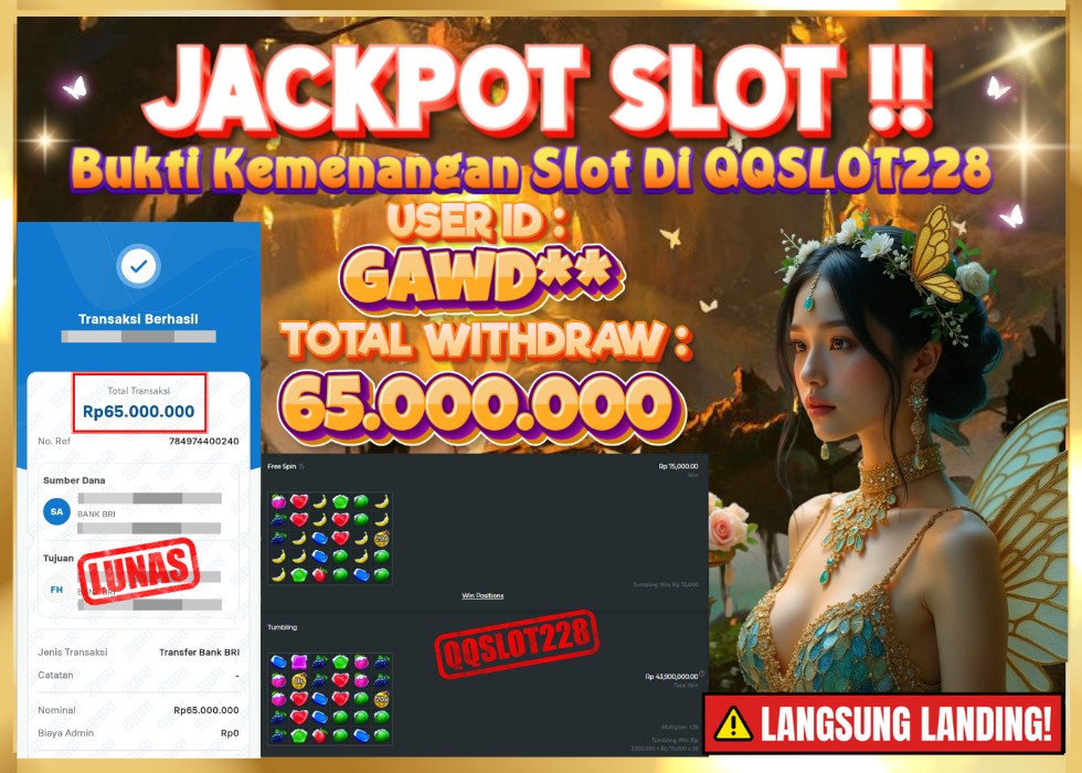 QQSLOT228 JACKPOT  Rp 65.000.000 - LUNAS!!!