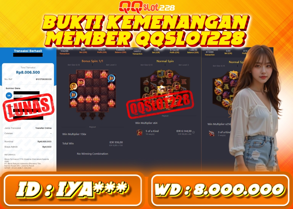 QQSLOT228 JACKPOT  Rp 8.000.000 - LUNAS!!!