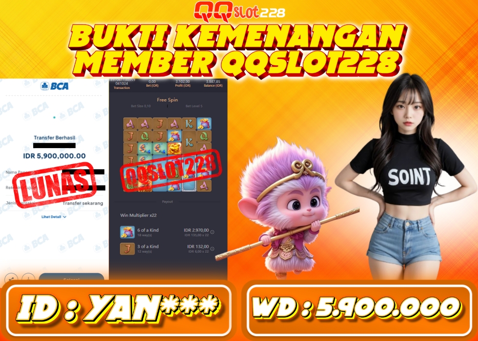 QQSLOT228 JACKPOT  Rp 5.900.000 - LUNAS!!!