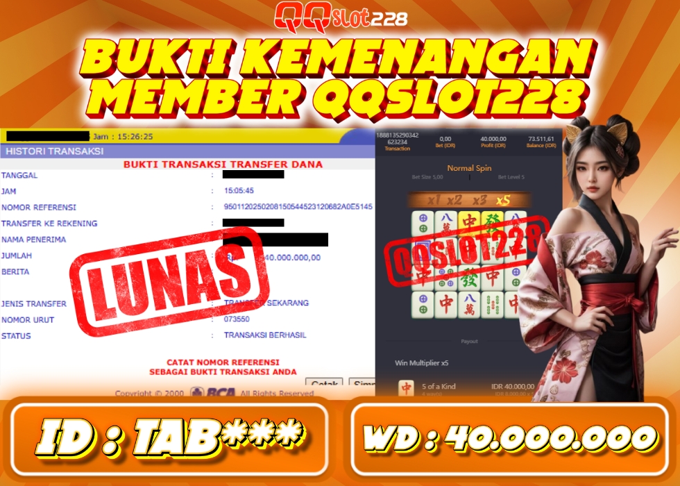 QQSLOT228 JACKPOT  Rp 40.000.000 - LUNAS!!!