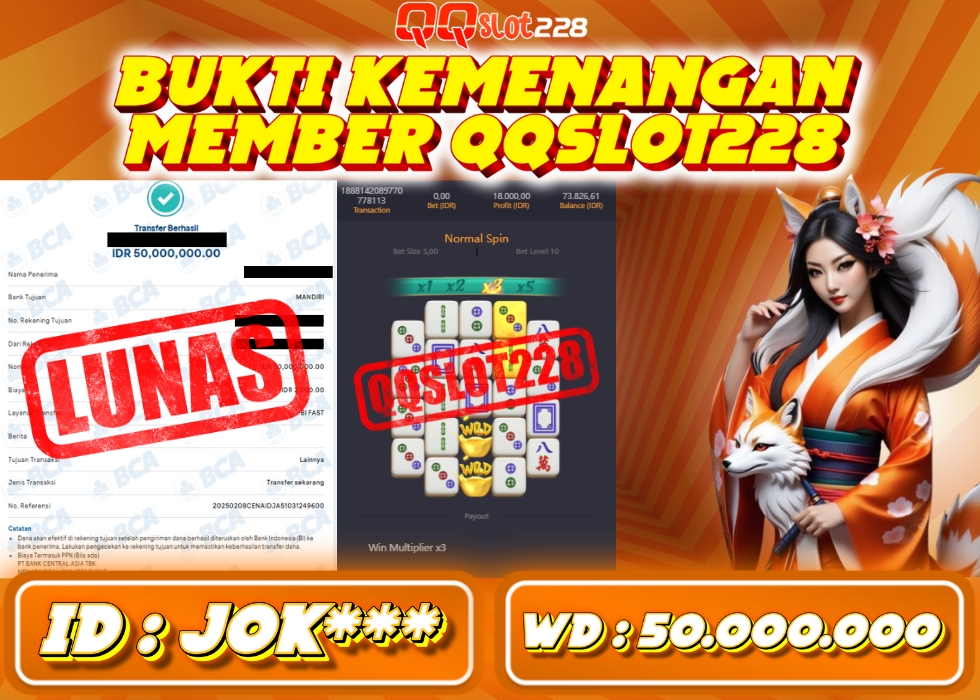 QQSLOT228 JACKPOT  Rp 50.000.000 - LUNAS!!!