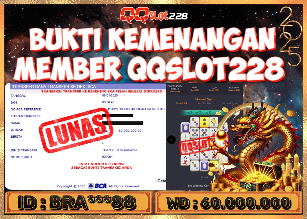QQSLOT228 JACKPOT  Rp 60.000.000 - LUNAS!!!