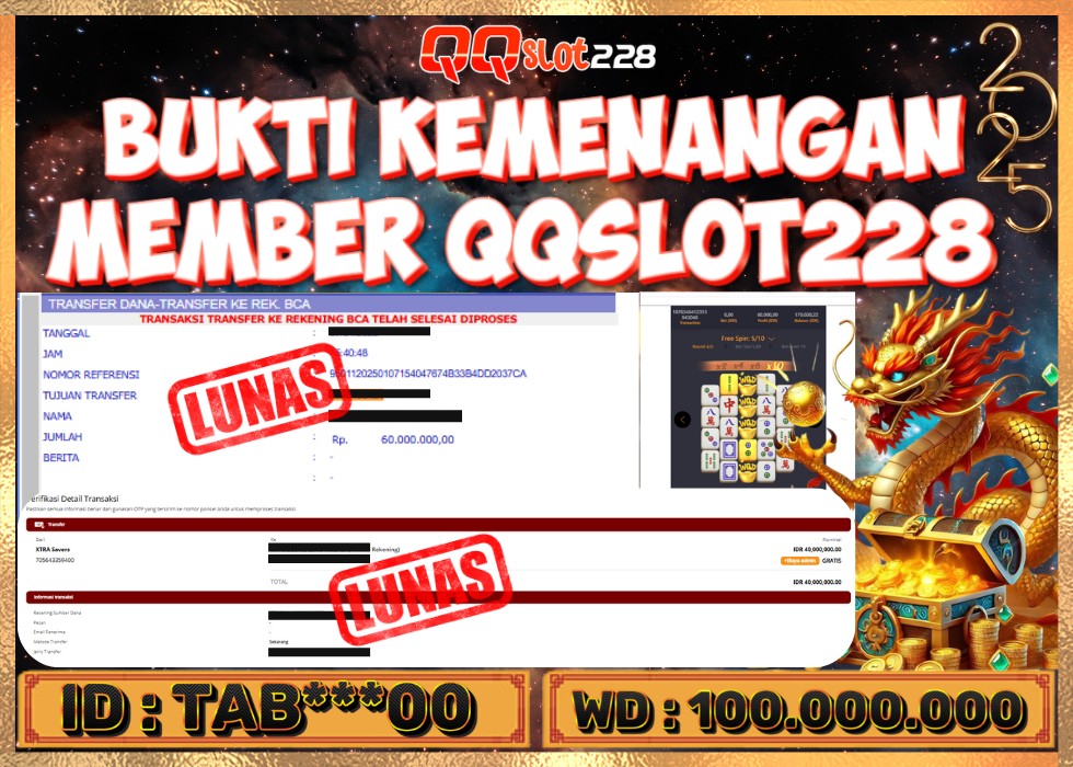 QQSLOT228 JACKPOT  Rp 100.000.000 - LUNAS!!!