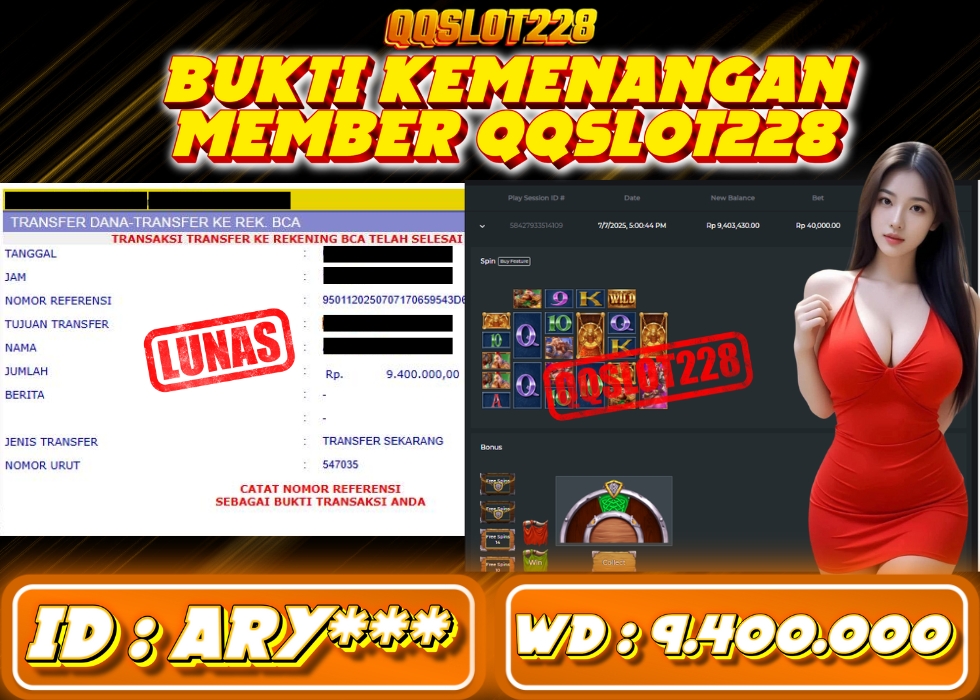 QQSLOT228 JACKPOT  Rp 9.400.000 - LUNAS!!!
